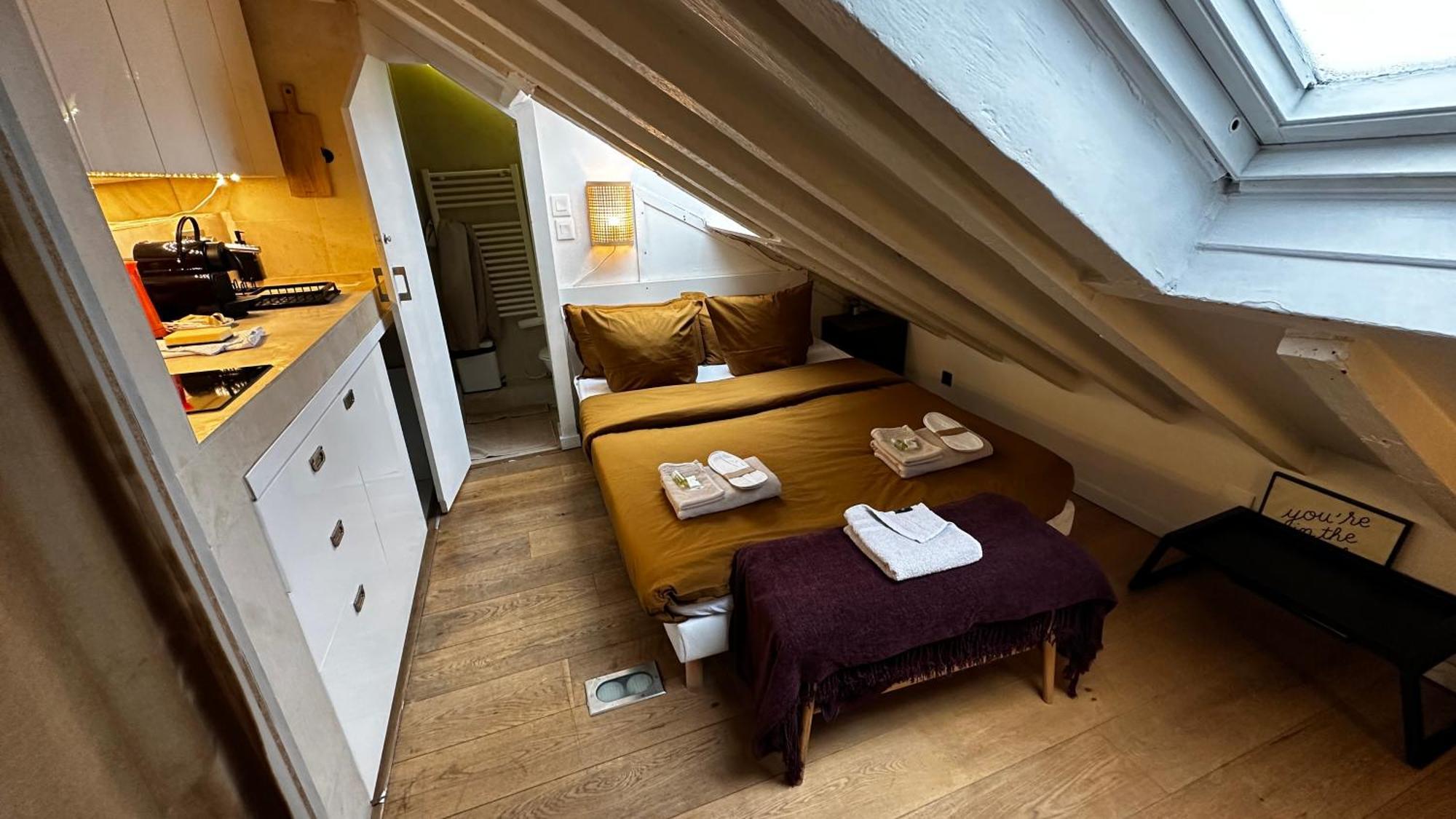 Apartamento Marais Rooftop Studio - Metro Filles Du Calvaire París Exterior foto